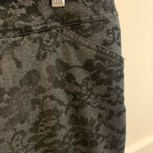 Vintage 90s-Y2K- Black Lace Wide Leg Jeans.Grunge - Picture 5 of 15